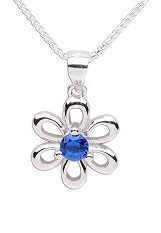 handsome daisy September birthstone baby necklace
